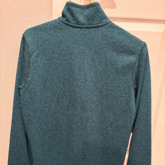 Eddie Bauer Men’s Medium Blue with Black Trim Quarter Zip Pullover Sweater - Picture 2 of 3